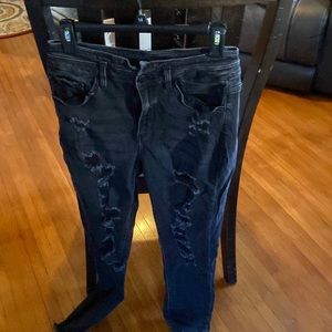 Kancan black skinny distressed jeans size 28